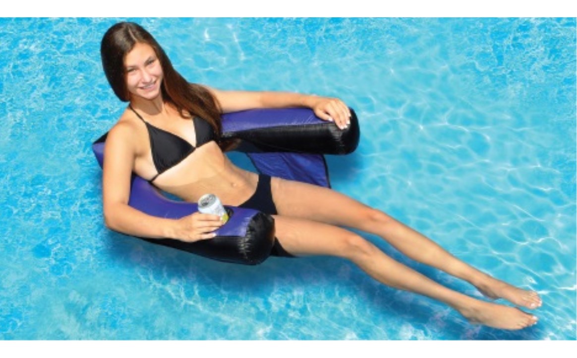 Swimline® 90465 U-Seat Floating Chair in use on a pool