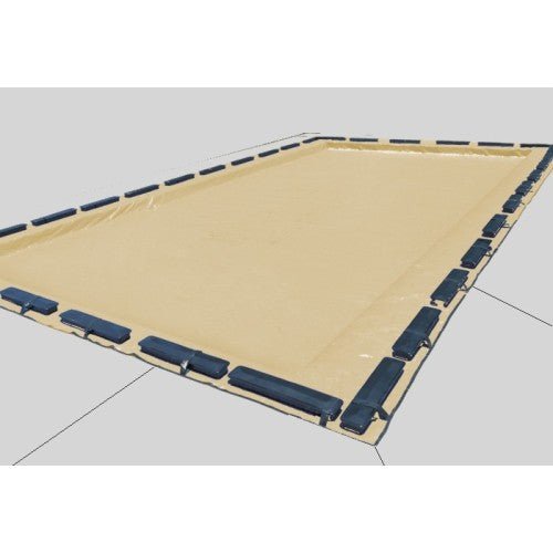 PoolTux 25' x 50' Black/Tan Rectangle Emperor Winter Cvr for 25' x 50' Rectangle IG Pool - AquaDoc