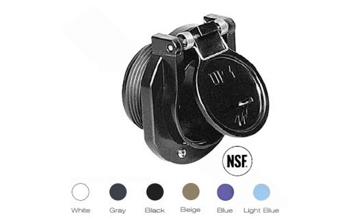 Waterway 600 - 2201 1 - 1/2" MPT Black Vac Lock Fiberglass Wall Fitting - AquaDoc
