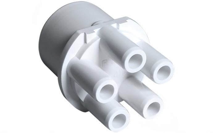 Waterway 672 - 4100 1" Spigot x (5) 3⁄8" Barb Ports Manifold - AquaDoc