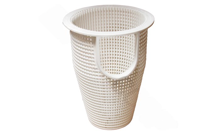 Durable replacement strainer basket for pool pumps