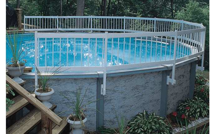 GLI Pool Products 30 - BKIT - WHT White Protect - A - Pool® Above Ground Pools Fence Add - On Kit "B" - AquaDoc