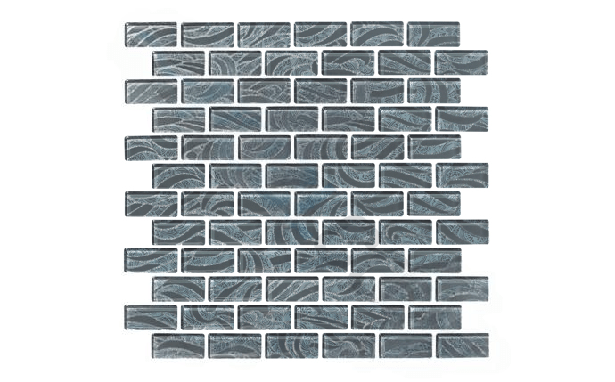 NPT 1" x 2" Zephyr Glass Tile Gray ZPH - GRAY - AquaDoc