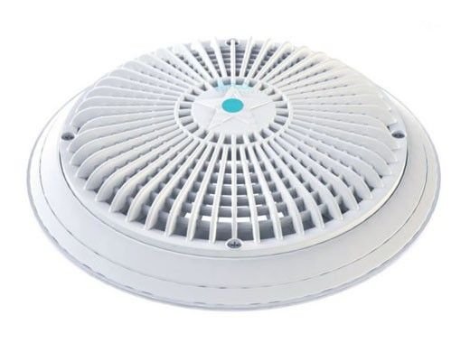 AQUASTAR POOL PRODUCTS 10" White Round Star Sumpless Suction Outlet Cover with Universal Adapter - AquaDoc