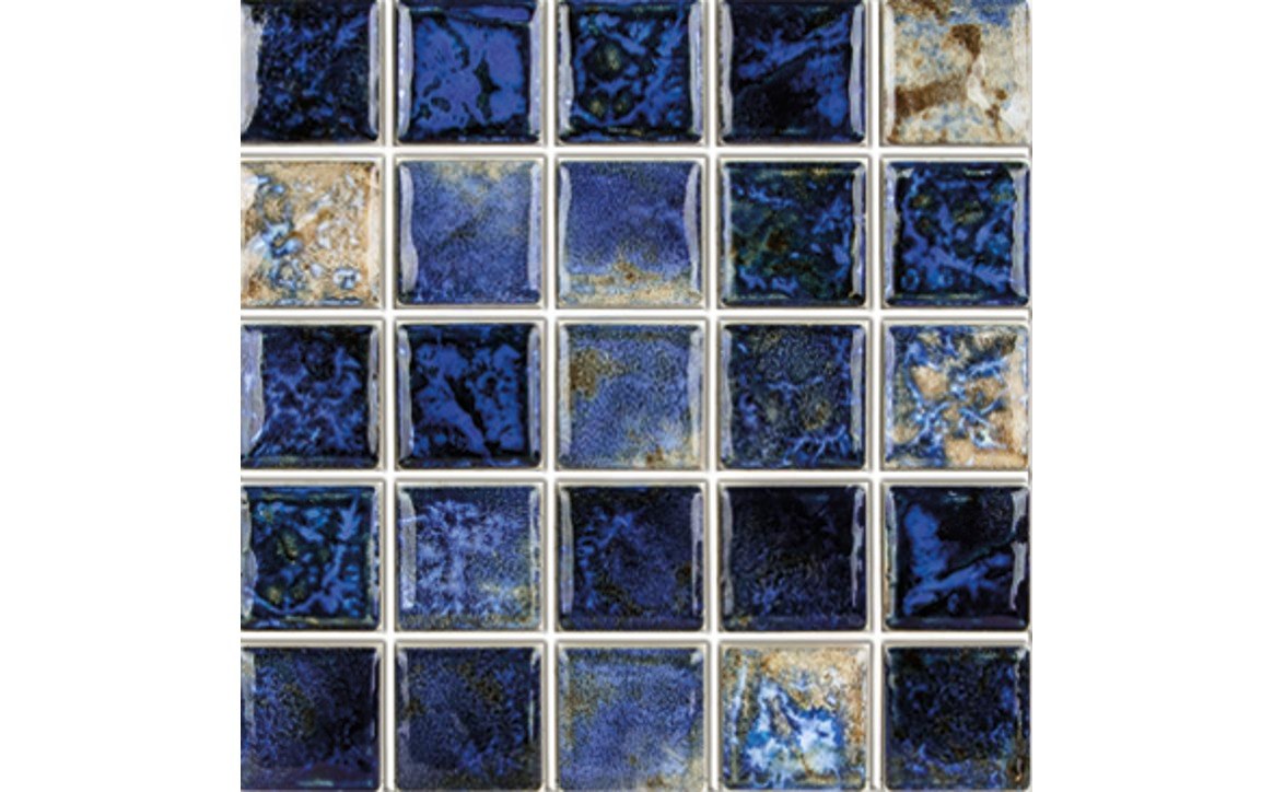 Front view of Baroque Blue 1x1 tile sheet