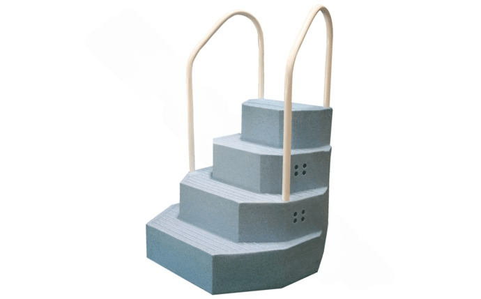 Merlin Industries 30125 Blue Granite King Aqua Staircase with Two Handrails for Above Ground Pool - AquaDoc