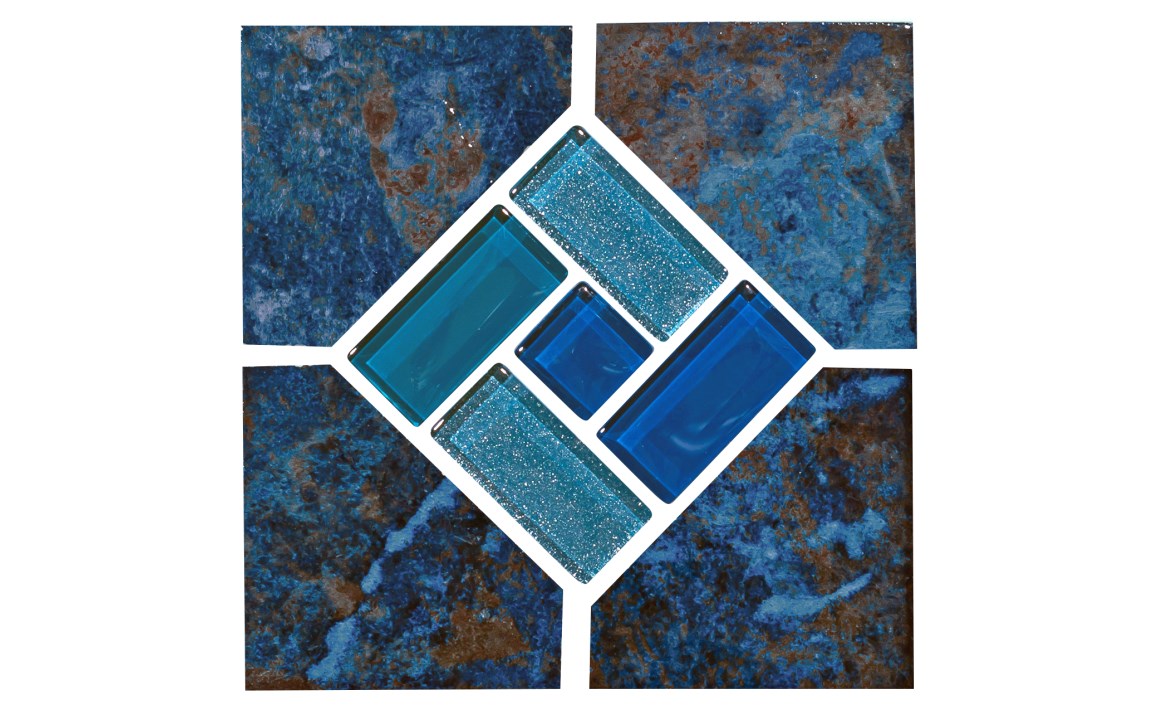 Close-up of the glossy tile surface