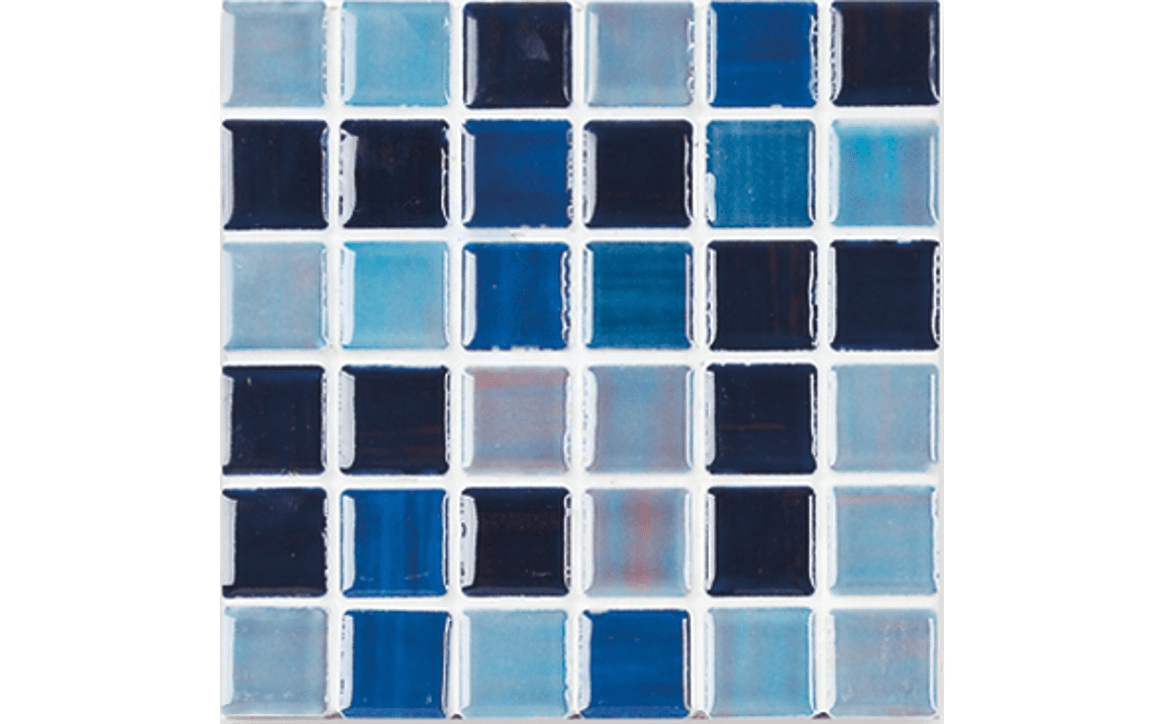 NPT MASBMX200 1" x 1" BMX Mix Mosaic Tile Blue Mix - AquaDoc