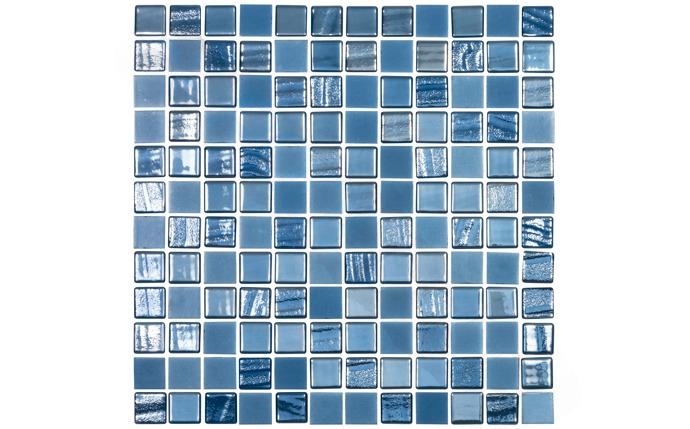 Cobalto sea glass tile installed in a swimming pool