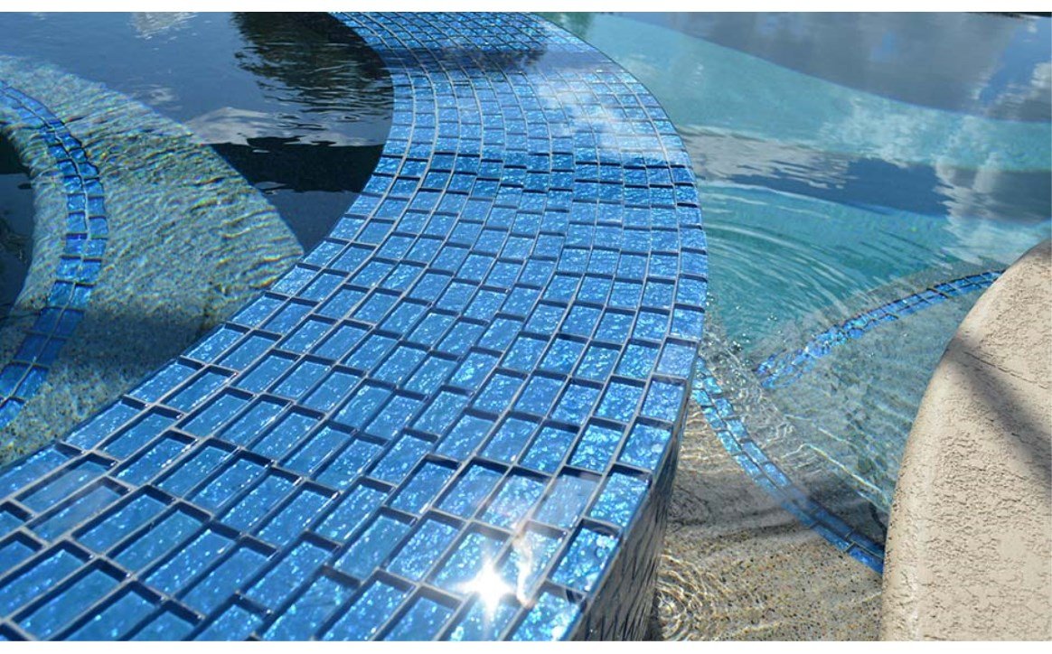 1" x 2" Galaxy Glass Tile Blends Blue GG82348B17 - AquaDoc