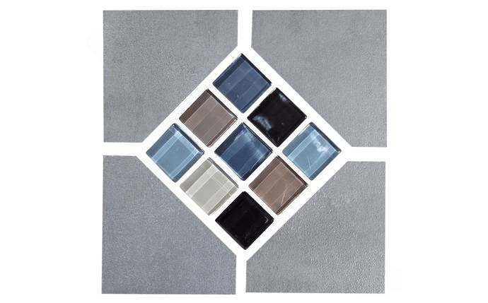 NPT ELE - ZINC DECO 6" x 6" Elements Stone Look Tile Gray Deco - AquaDoc