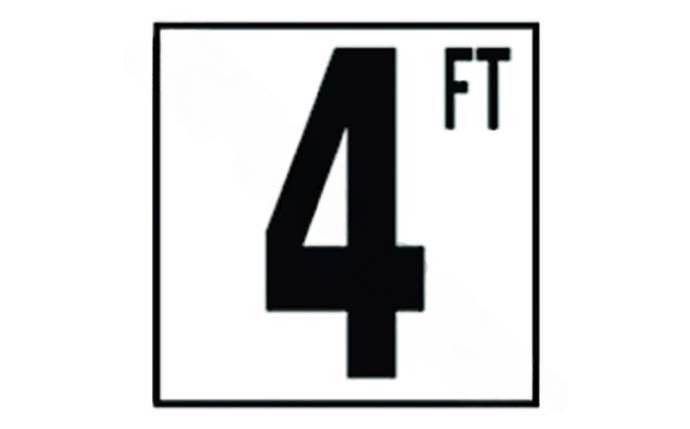 NPT DM51 - 2040 5" Smooth 4 Ft Depth Marker - AquaDoc