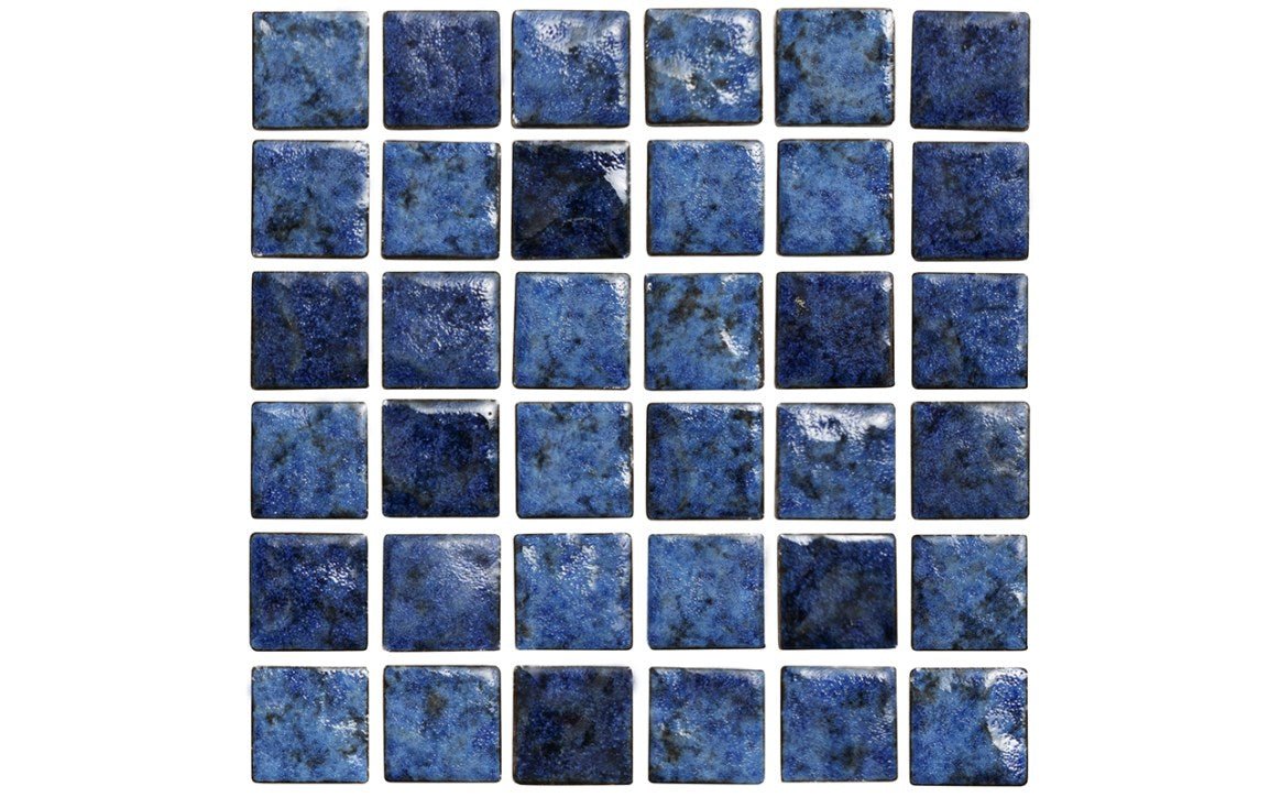 NPT FIJI - BAY1X1 1" x 1" Fiji Glossy Tile Bay Blue - AquaDoc
