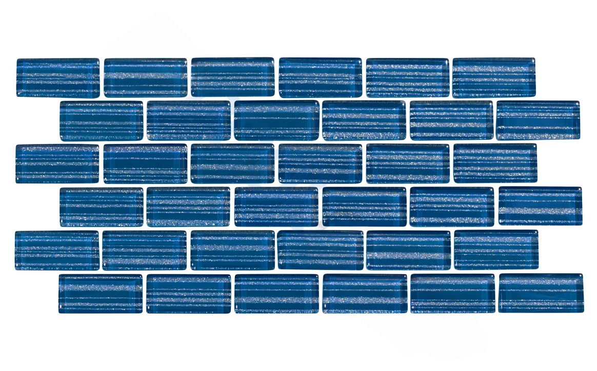 Angled shot showing glitter lines in tile