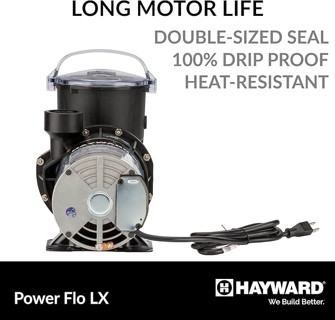 Hayward Power - Flo® W3SP1580 LX High Efficiency Above Ground Pump with 6' Cord 1 HP 115V - AquaDoc