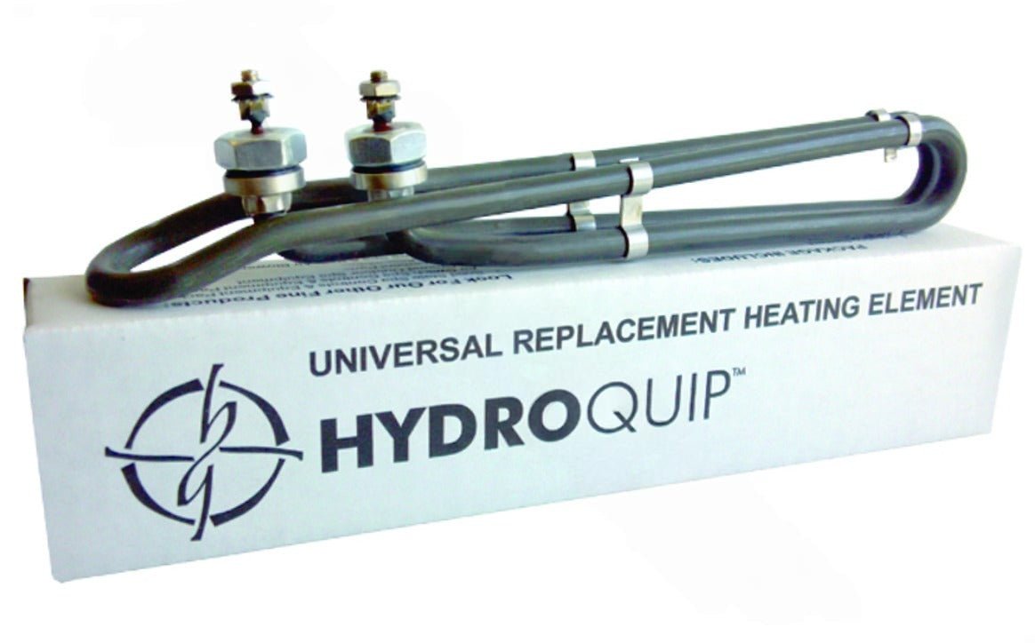 HydroQuip 12 - 0102 - K 10" Incoloy Flo - Thru Side Heater Element with Hardware 240V 4KW - AquaDoc