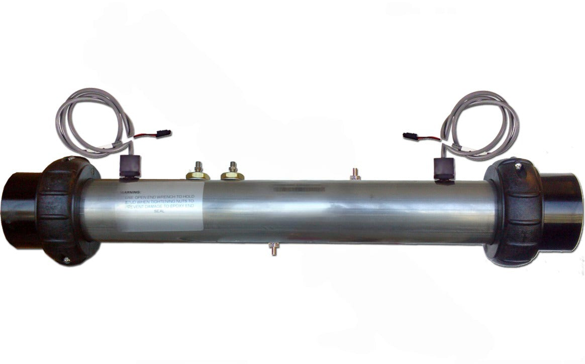 Front view of HydroQuip 5.5kW heater assembly with M7 sensors
