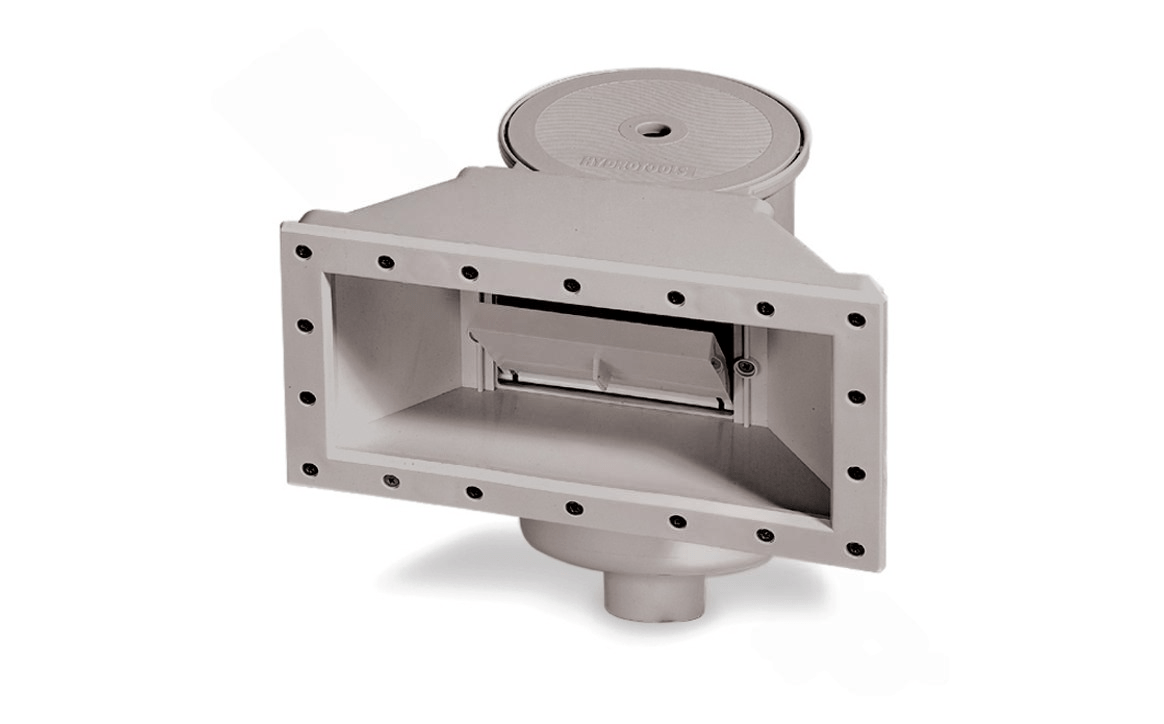 HydroTools 8939G Gray Complete Widemouth Thru - Wall Skimmer - AquaDoc