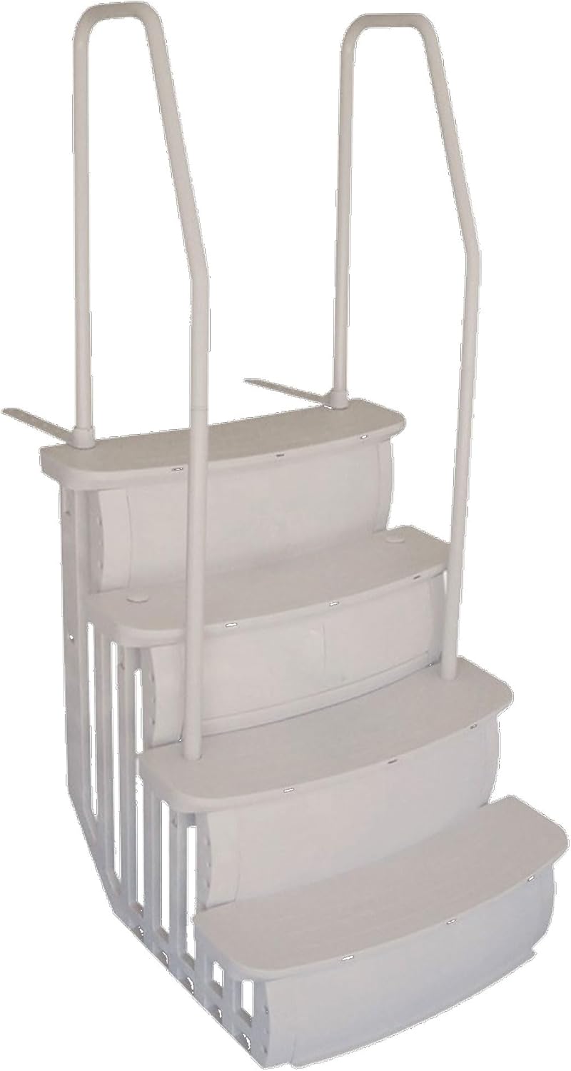 iStep Pool Step with dual handrails and flow-through design