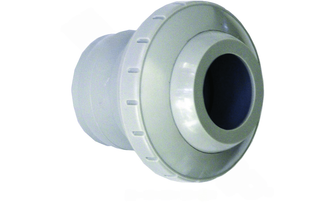 AquaStar Pool Products 4101 White Three - Piece Directional Eyeball Fitting 1 1/2" Knock - In 1" Orifice - AquaDoc