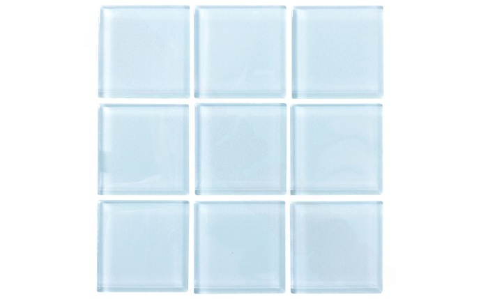 Mosaic arrangement of Keys 2x2 Light Blue tiles