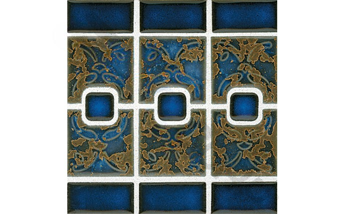 Close-up of NPT LC-2440S Luciana Tile Terra Mosaic Border pattern