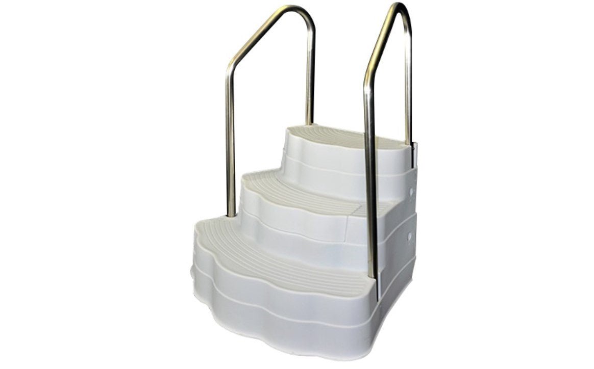 Lumi - o 5445 - SS Oasis Inground Pool Step with Stainless Steel Rails - AquaDoc