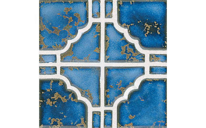 Terra Blue Moonbeam tile glowing under pool water