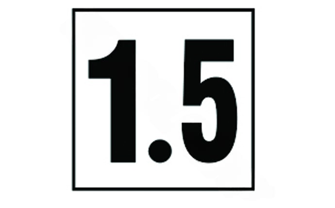Top view of NPT DM42-423 4" Non-Skid Metric 1.5 Depth Marker