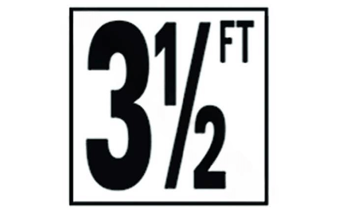 NPT DM51 - 2035 5" Smooth 3.5 Ft Depth Marker - AquaDoc