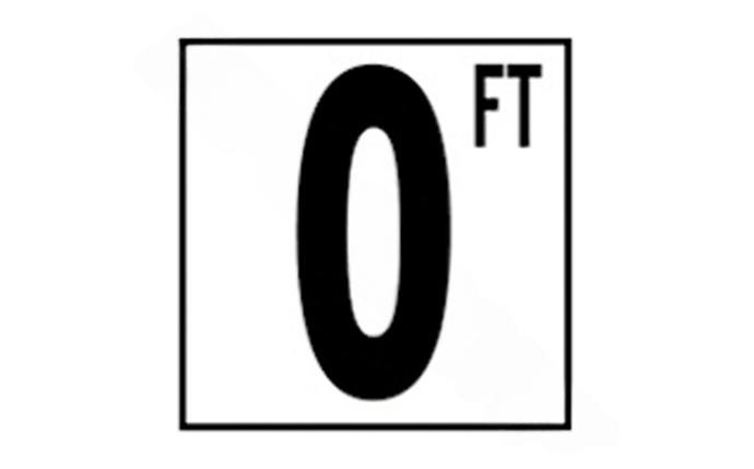 NPT DM51 - 2000 5" Smooth 0 Ft Depth Marker - AquaDoc