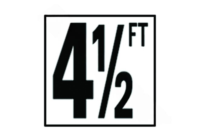 Top view of NPT DM51-2045 5 inch depth marker for pools