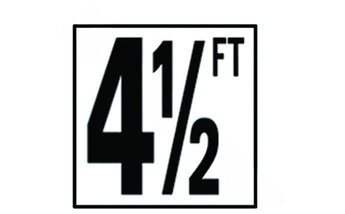NPT DM51 - 2045 5" Smooth 4.5 Ft Depth Marker - AquaDoc
