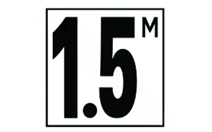 NPT DM51 - 520 5" Smooth Metric 1.5M Depth Marker - AquaDoc