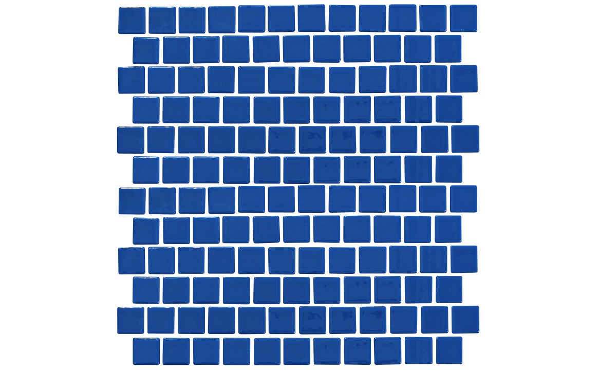 Vivid cobalt color of NPT glass pool tile