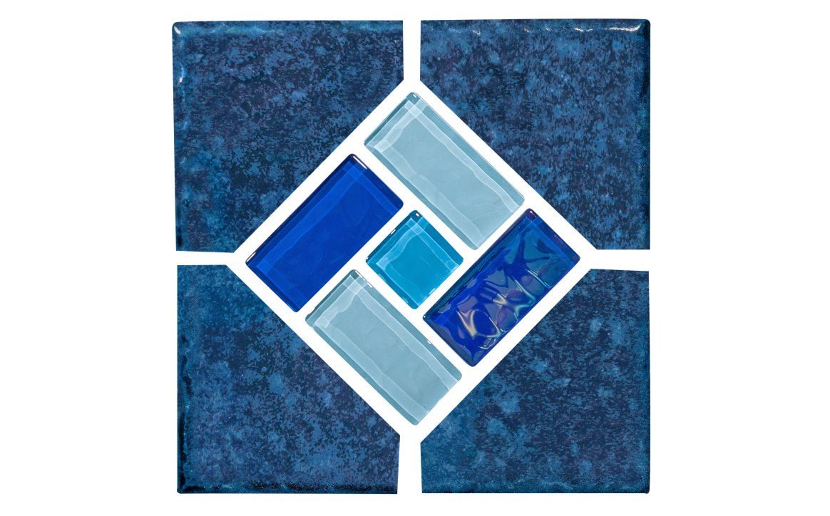 NPT® BDW - OCEAN DECO GL 6" x 6" Boardwalk Deco Porcelain Tile Ocean - AquaDoc