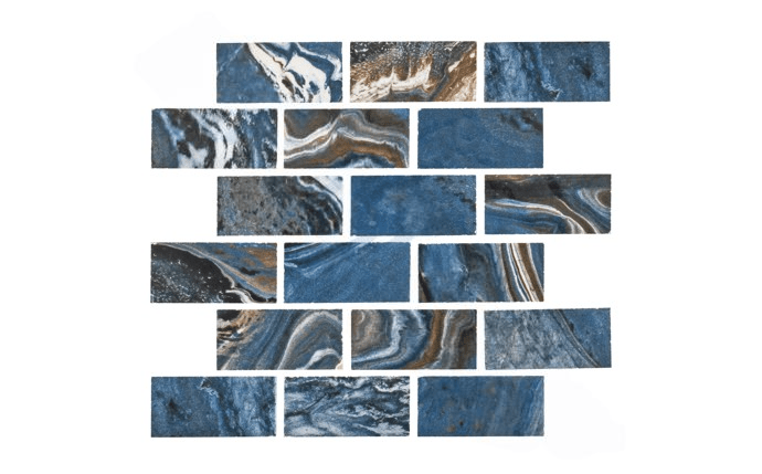 NPT GMIONYCOB MOS1X2 1" x 2" Onyx Tile Cobalt - AquaDoc