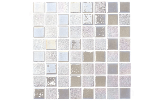 NPT OPL - PEARL 1 1/2" x 1 1/2" Opal Pearl White Pool Tile - AquaDoc