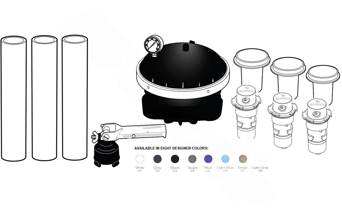 Paramount 6527631601 ECO POOL White Smooth Body System with Black Valve - AquaDoc