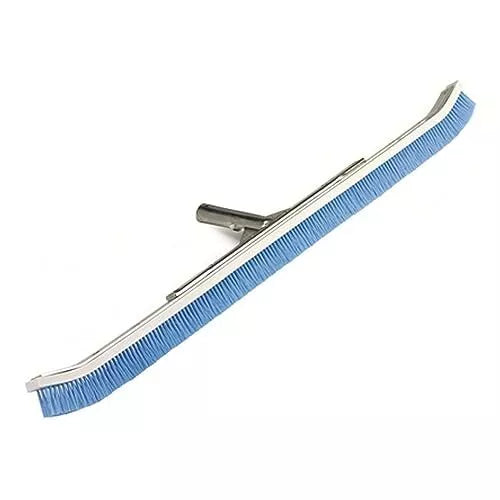 curved pool brush design for better contact with walls and corners