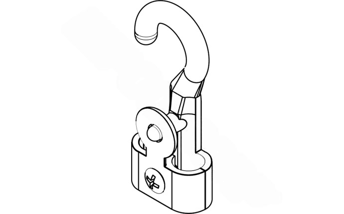 Perma - Cast PH - 52H 3/8" - .5" LOOP TYPE CPB ROPE HOOK - AquaDoc