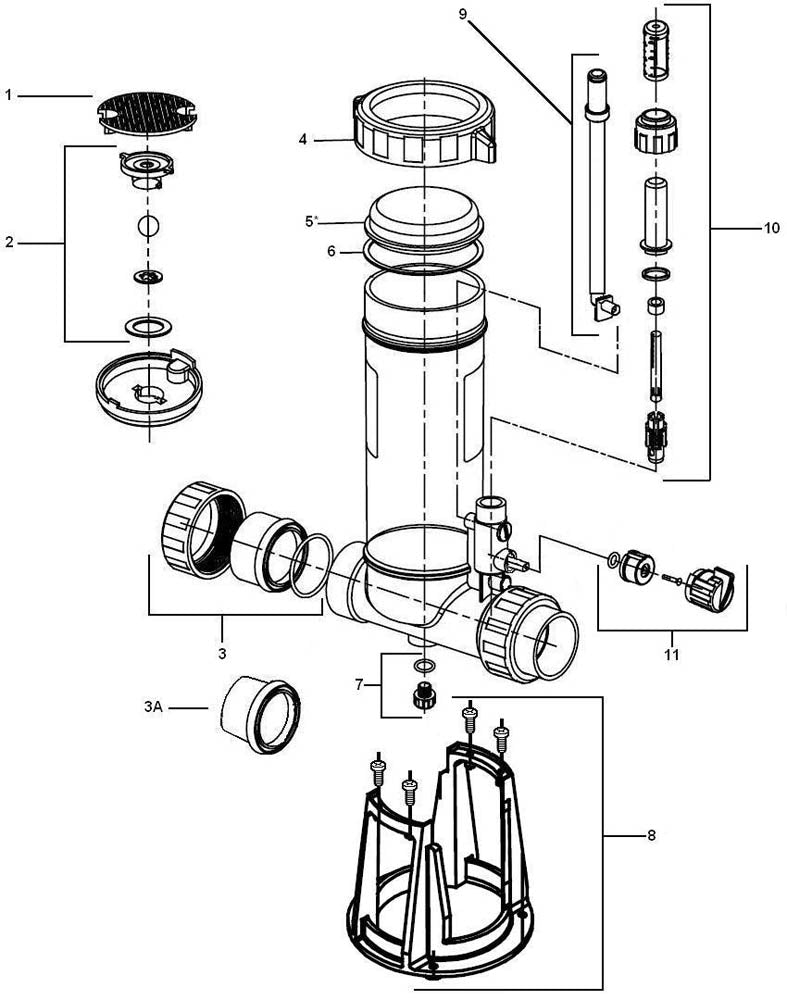 High-quality in-line pool chlorinator with built-in Flow Indicator.