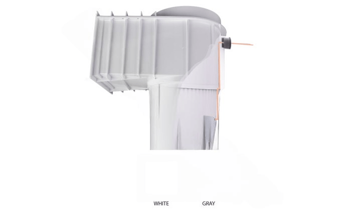 CMP 25160 - 611 - 100 Gray Pool Defender In Ground Wide Mouth Vinyl Water Bond Skimmer - AquaDoc