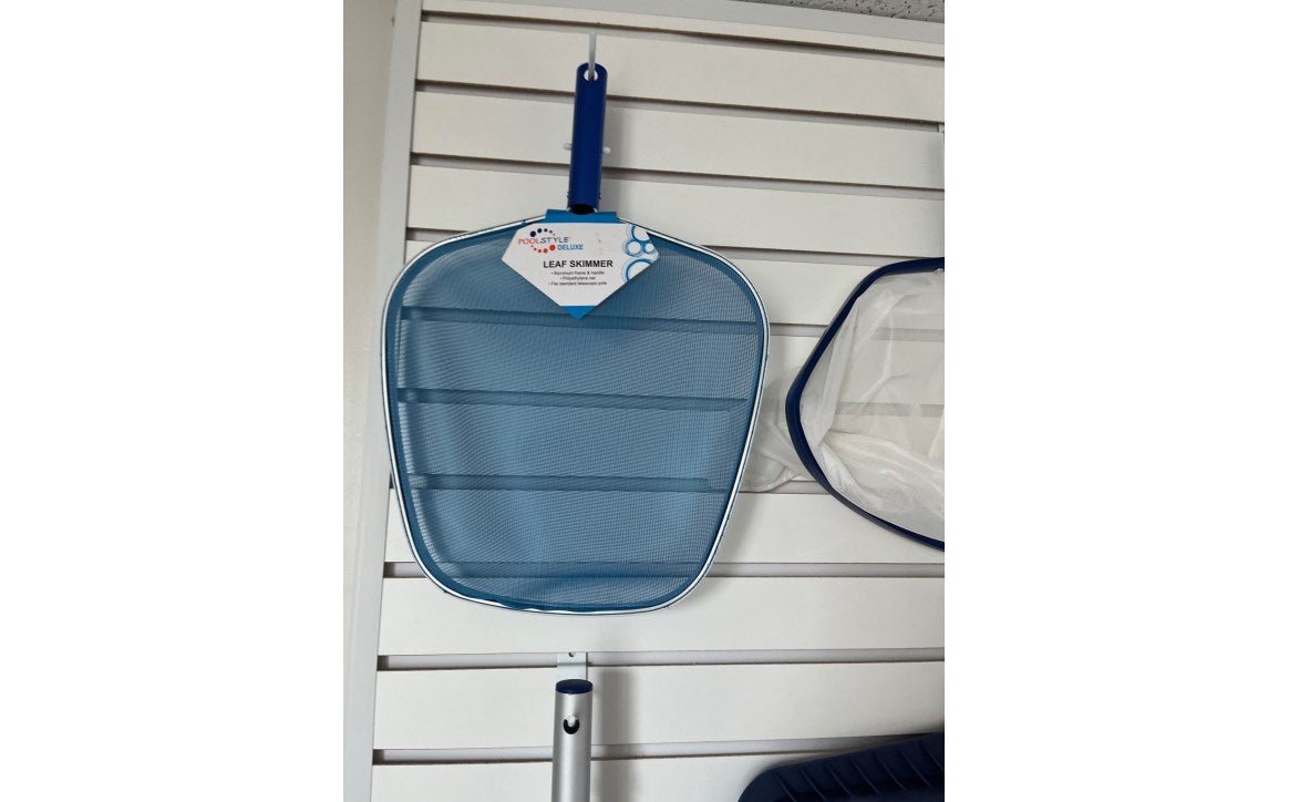 PoolStyle K160BU/B/SCP Deluxe Series Aluminum Frame Leaf Skimmer with Poly Net - AquaDoc