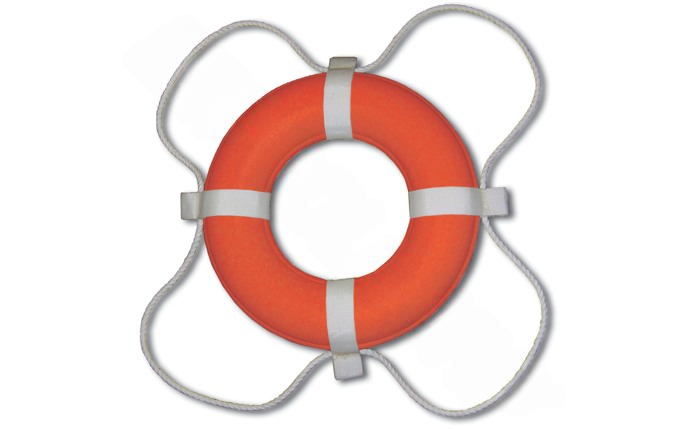 24" PoolStyle USCG Ring Buoy Front View