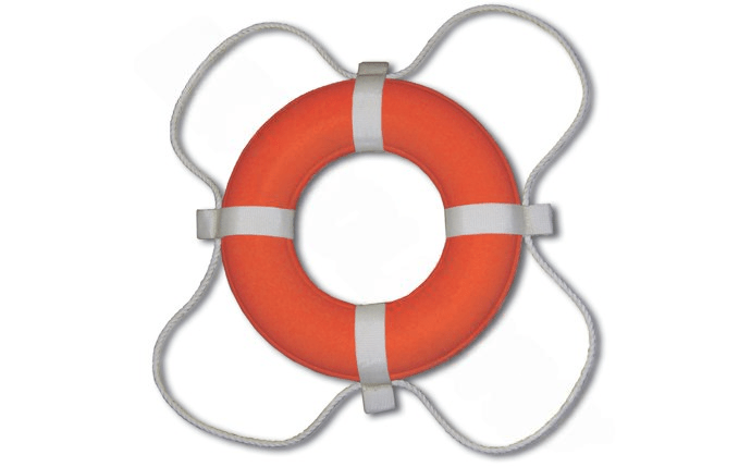 PoolStyle 364 24" Orange Coast Guard (Uscg) Approved Ring Buoy - AquaDoc