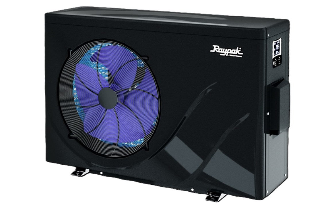 Front view of Raypak Crosswind Side Discharge Heat Pump