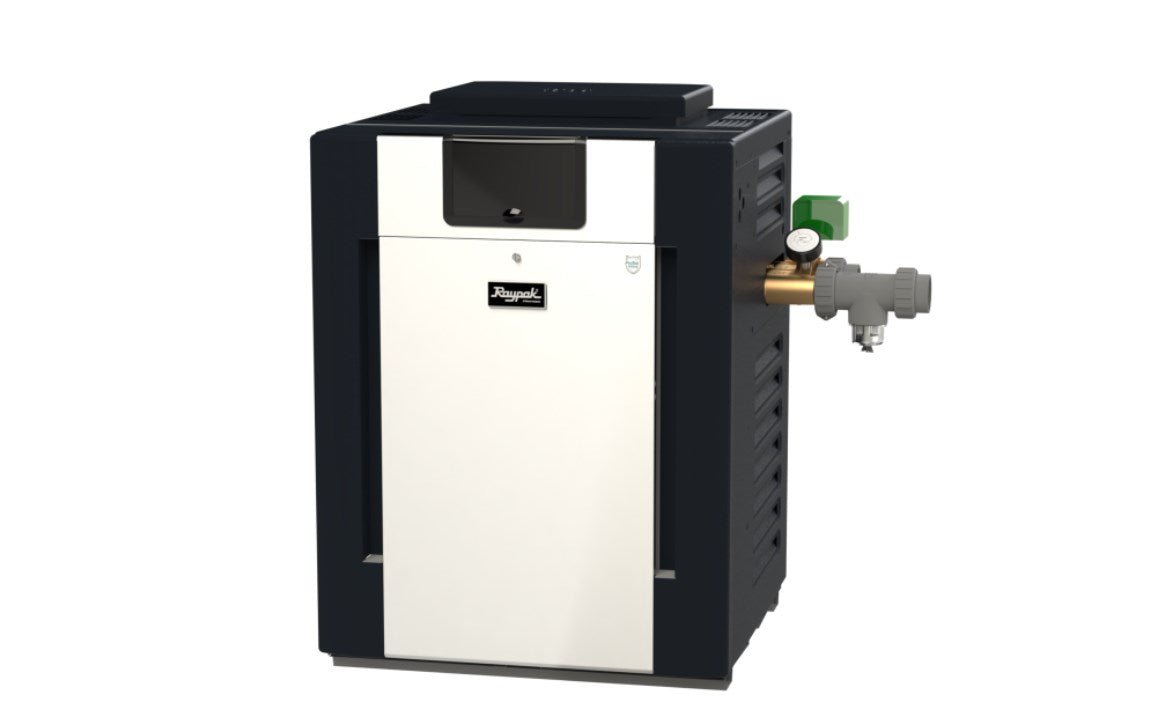 Raypak R268A Natural Gas Professional Digital Heater 0 - 2K' 266K BTU 013729 - AquaDoc