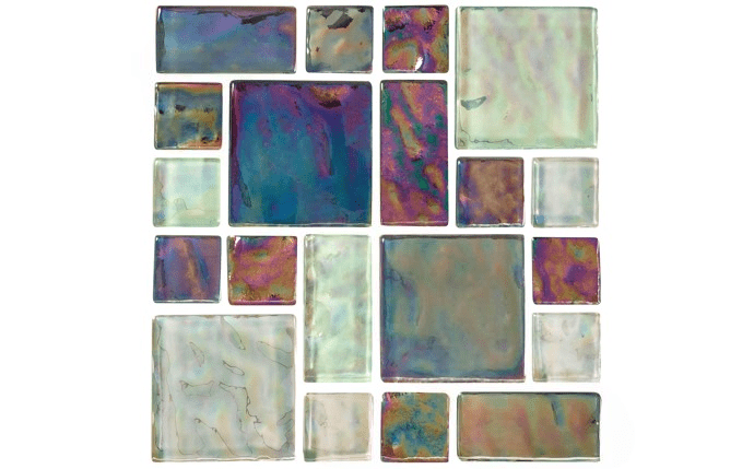 NPT MASSHR90 Shimmer Random Glass Mosaic Tile Antigua Blend - AquaDoc