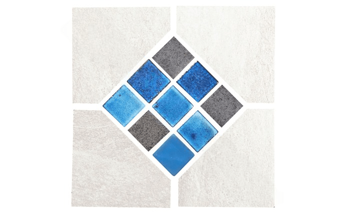 NPT SLT - WHITE DECO 6" x 6" Slate Stone Look Tile White Deco - AquaDoc